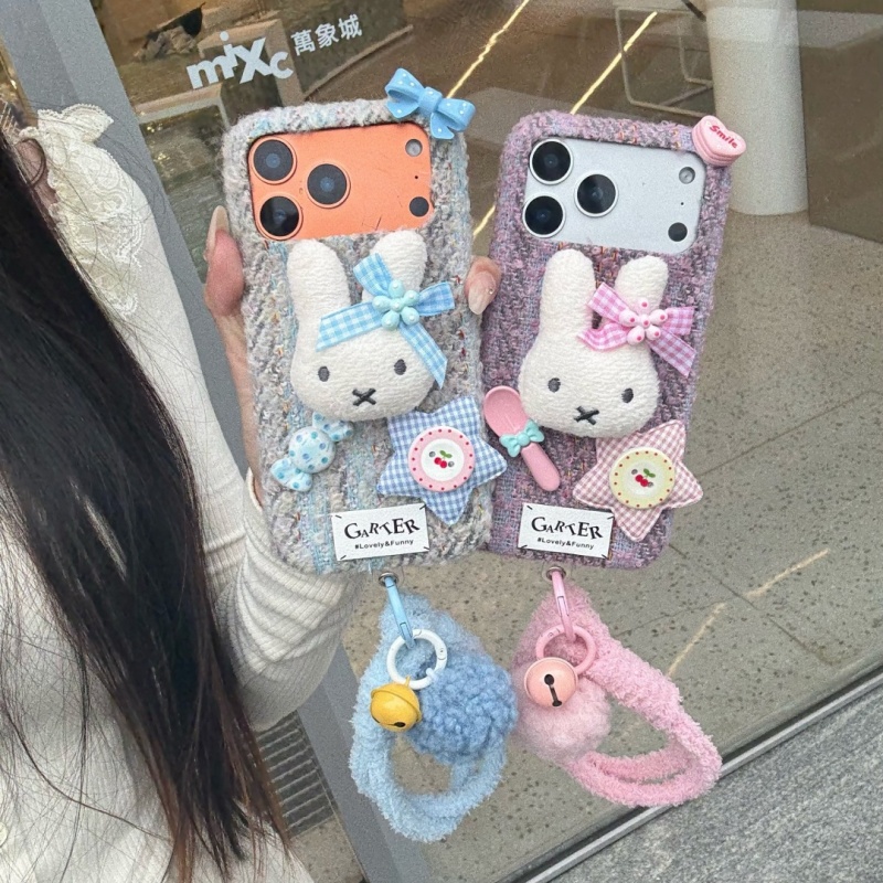 Fashion Ins Cute Cartoon fluf - Cute Cartoon Wrist Strap Silicone Case 评论和价格