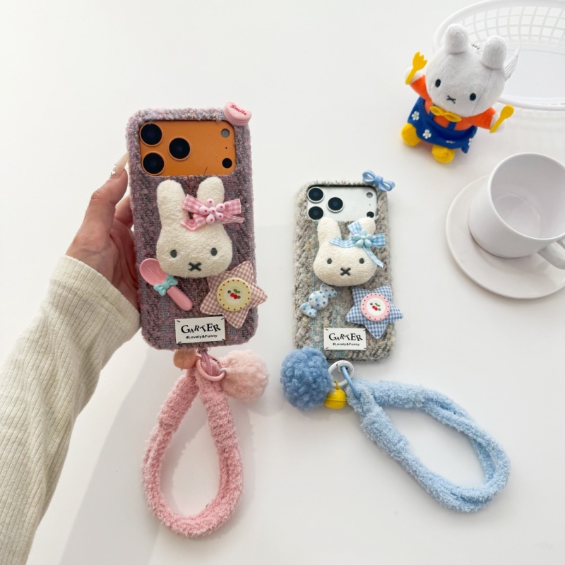 Fashion Ins Cute Cartoon fluf - Cute Cartoon Wrist Strap Silicone Case 评论和价格