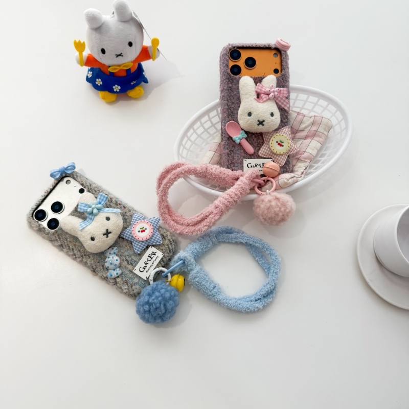 Fashion Ins Cute Cartoon fluf - Cute Cartoon Wrist Strap Silicone Case 评论和价格