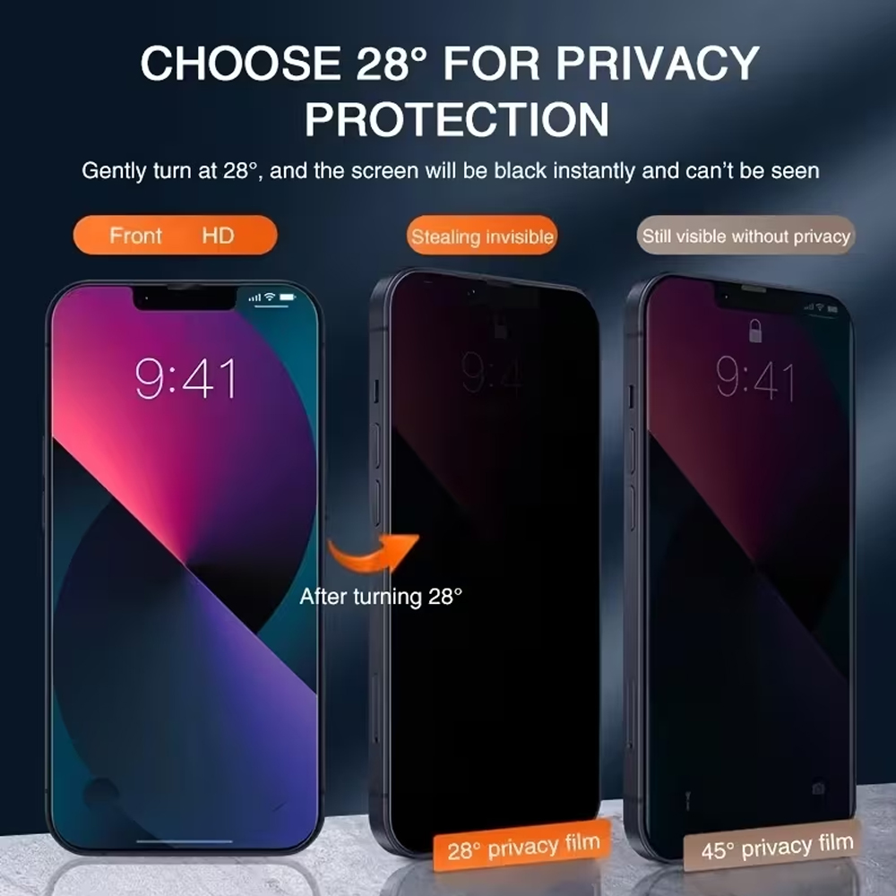 1-5PCS Anti-Spy Privacy Temper - Anti Peek Privacy Tempered Glass 评论和价格
