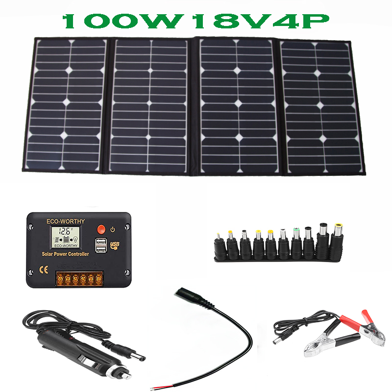Portable 100 Watt Folding Sola - Chargers 评论和价格