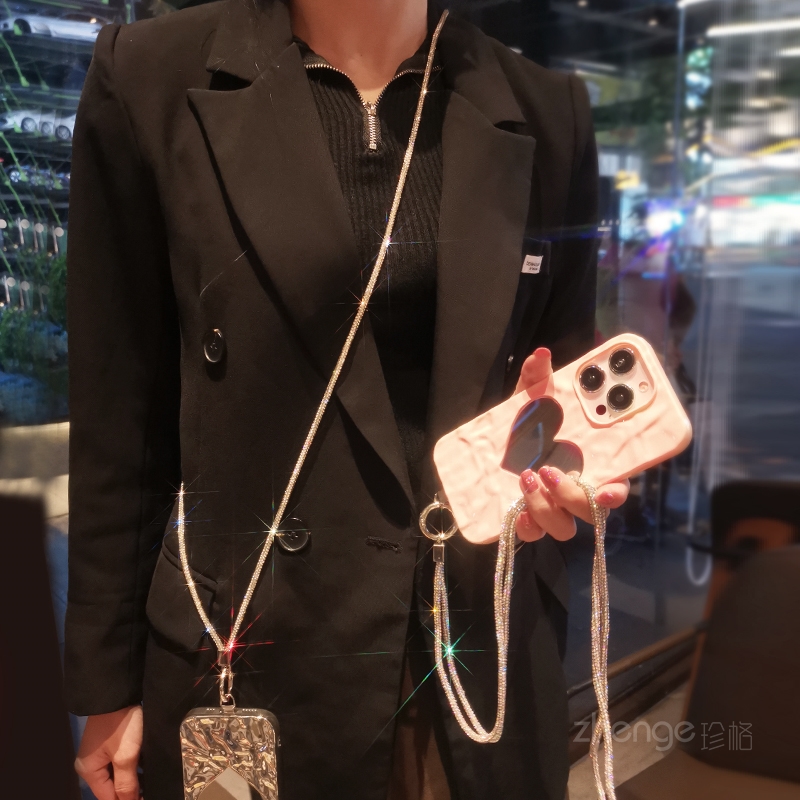 Crossbody Full Diamond Chain F - Crossbody Lanyard Neck Strap Case 评论和价格