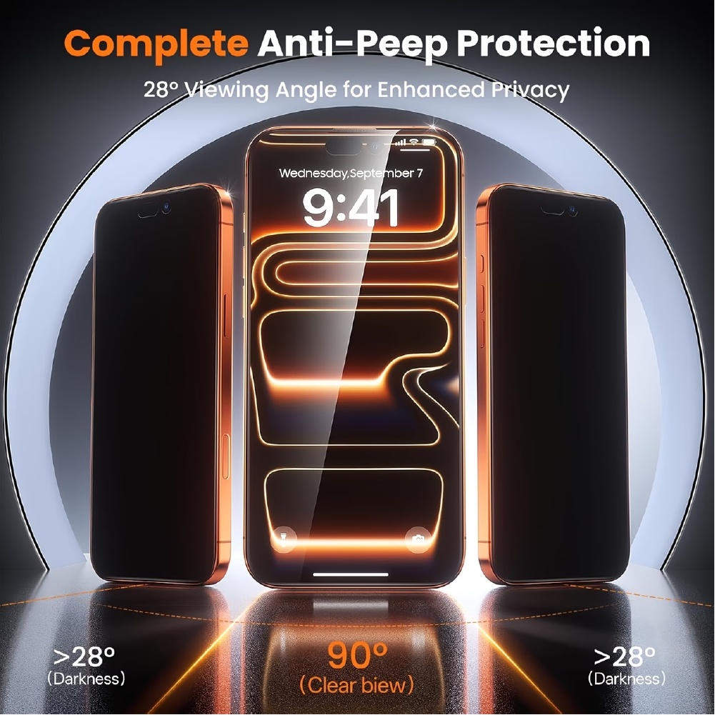 [5 Pcs Set] 3 Pcs Privacy Temp - Anti Spy Privacy Glass Case 评论和价格