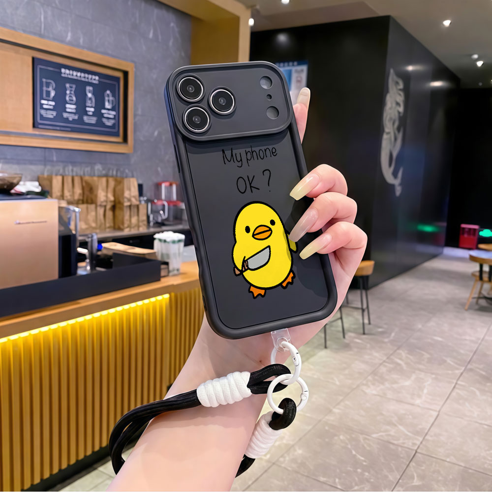 Cute Cartoon Duck Wrist Strap  - Cute Cartoon Wrist Strap Silicone Case 评论和价格