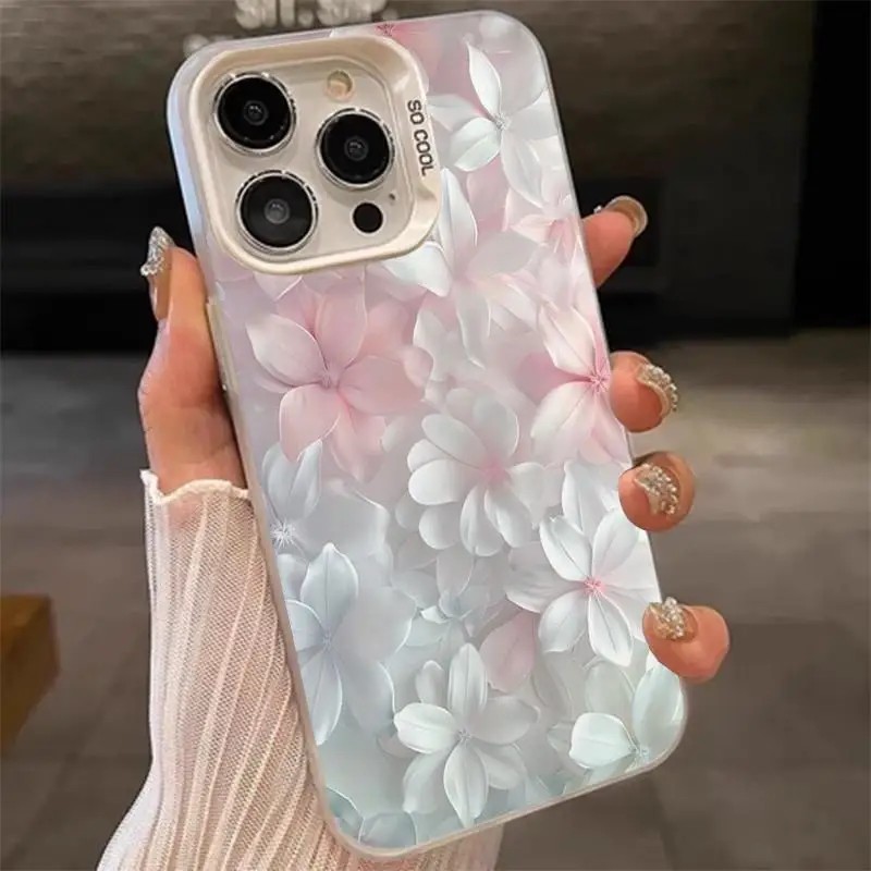 Pink Flower Case for iPhone 15 - Screen Protectors 评论和价格