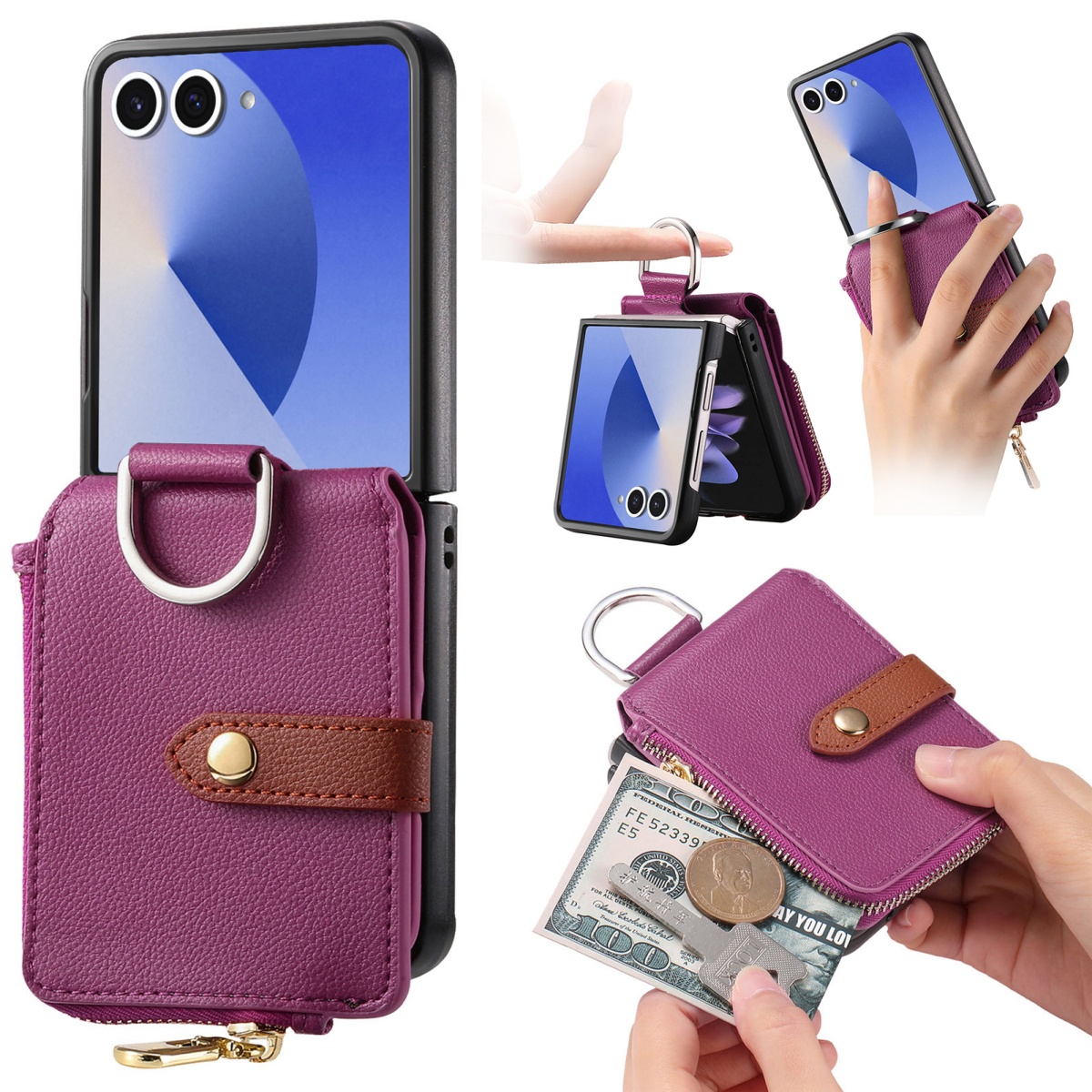 Luxury Card Holder Phone Case  - Leather Wallet Card Holder Phone Cover 评论和价格