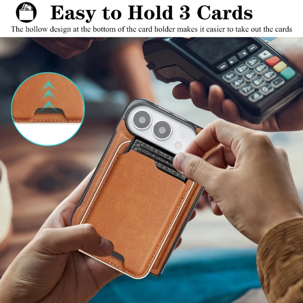 Detachable Leather Wallet with - Leather Wallet Card Holder Phone Cover 评论和价格