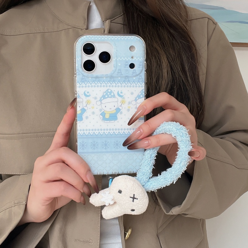 Cute winter Polka Dots hat Mif - Cute Cartoon Wrist Strap Silicone Case 评论和价格