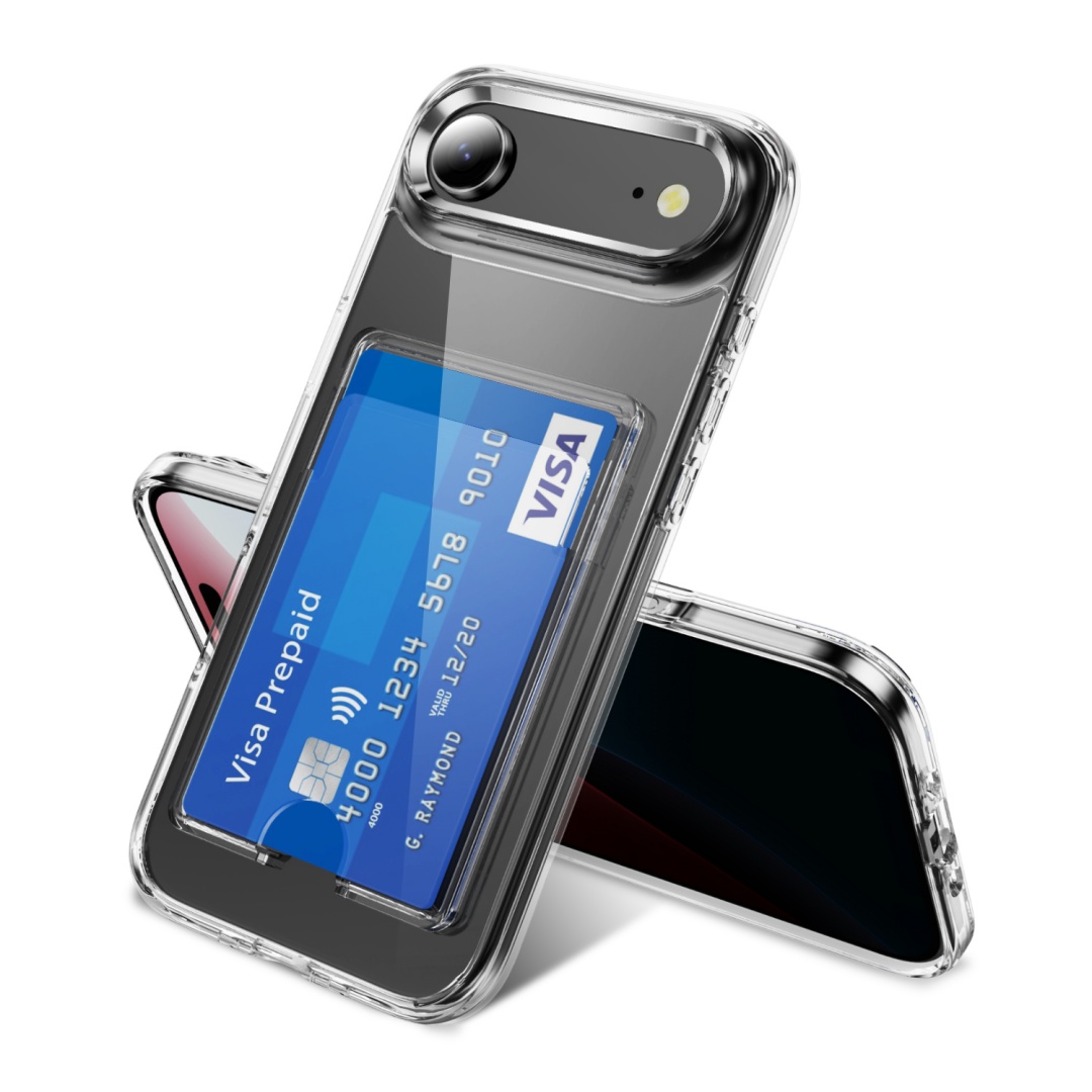 Luxury Clear Card Slot Holder  - Clear Shockproof Bumper Case 评论和价格