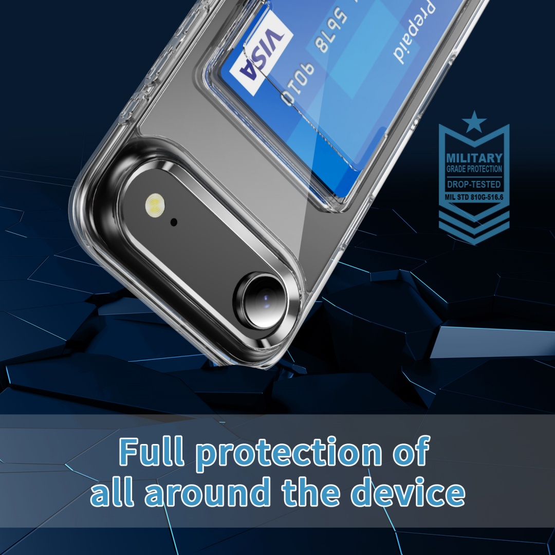 Luxury Clear Card Slot Holder  - Clear Shockproof Bumper Case 评论和价格