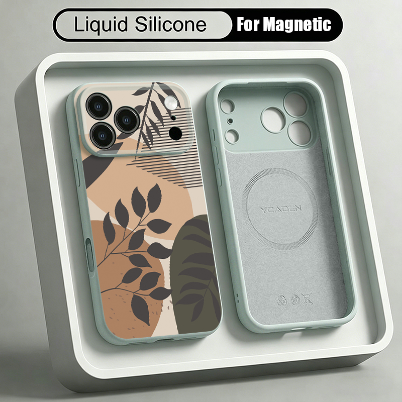 Simple Pattern Liquid Silicone - Liquid Silicone Magnetic Phone Case 评论和价格