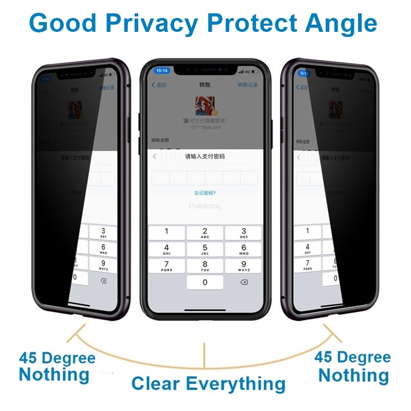 Magnetic Tempered Glass Privac - Anti Spy Privacy Glass Case 评论和价格